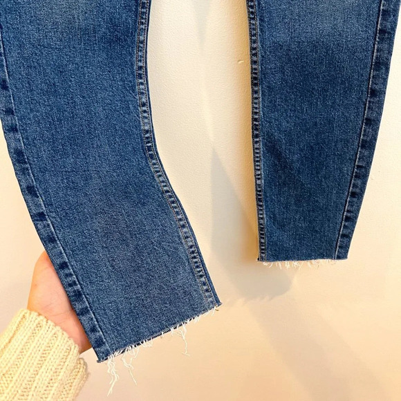 RE/DONE High Rise Skinny Classic Navy Designer Cropped Denim Jeans 29 NWT - Picture 4 of 11
